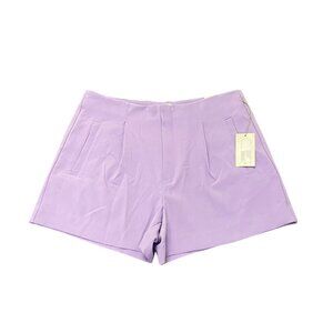A New Day Women's High-Rise Tailored‎ MIDI Shorts 12 Lavender 4” Stretch NWT